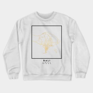 BALI INDONESIA CITY STREET MAP ART Crewneck Sweatshirt